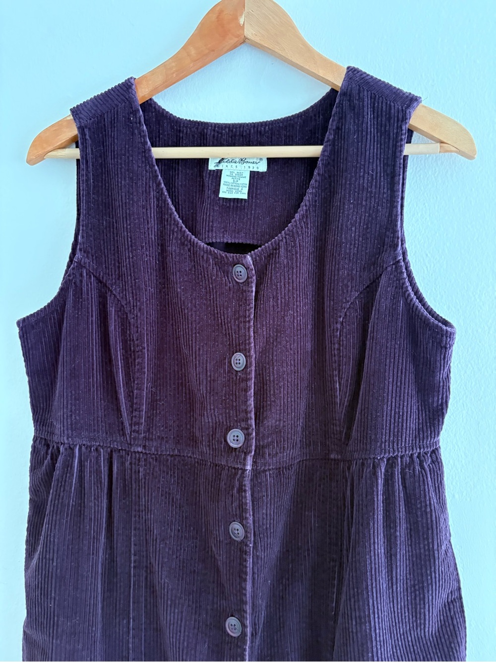 Eddie Bauer Purple Corduroy Maxi Dress
